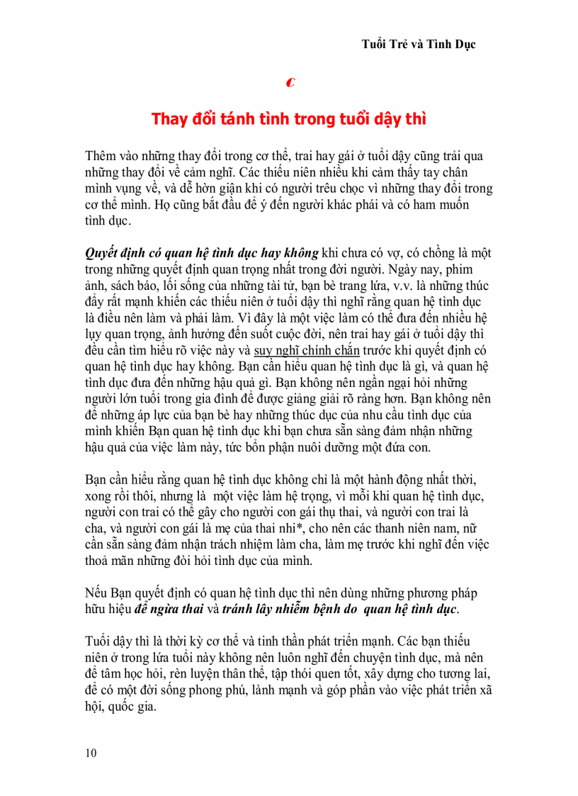 image for page Tuổi trẻ và tình dục