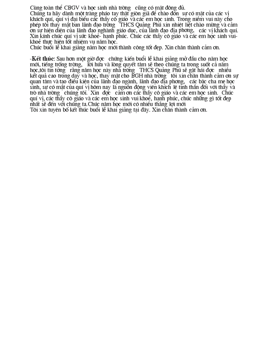 image for page Tuyên bố lí do giới thiệu đại biểu khai giảng