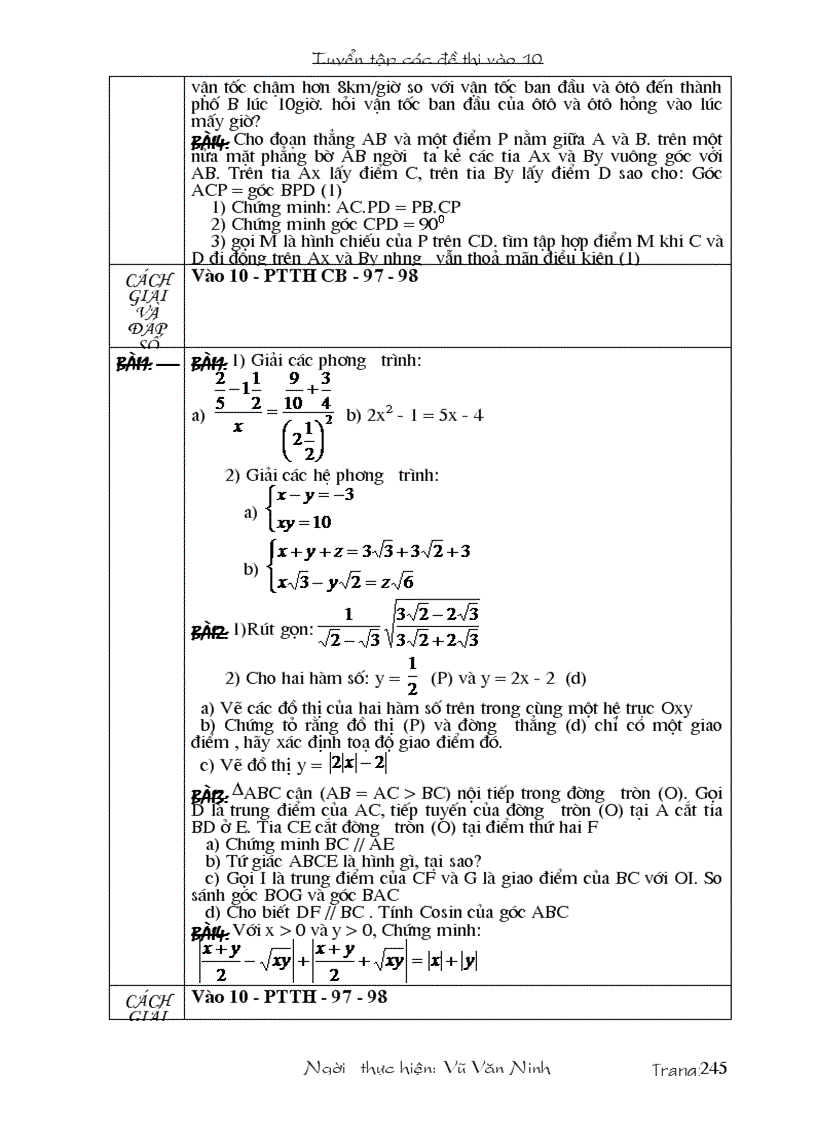 image for page Tuyen tap de thi vao lop 10 cuc hay new