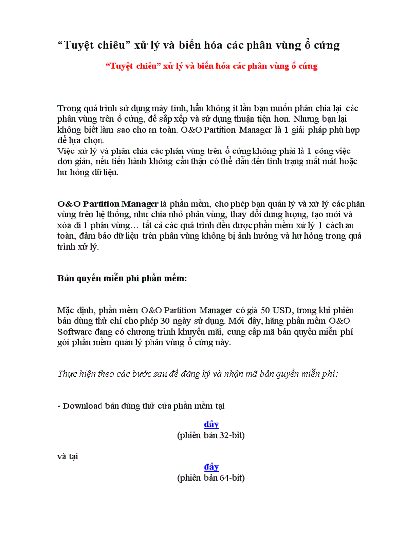 image for page Tuyệt chiêu xu ly phan vung o cung