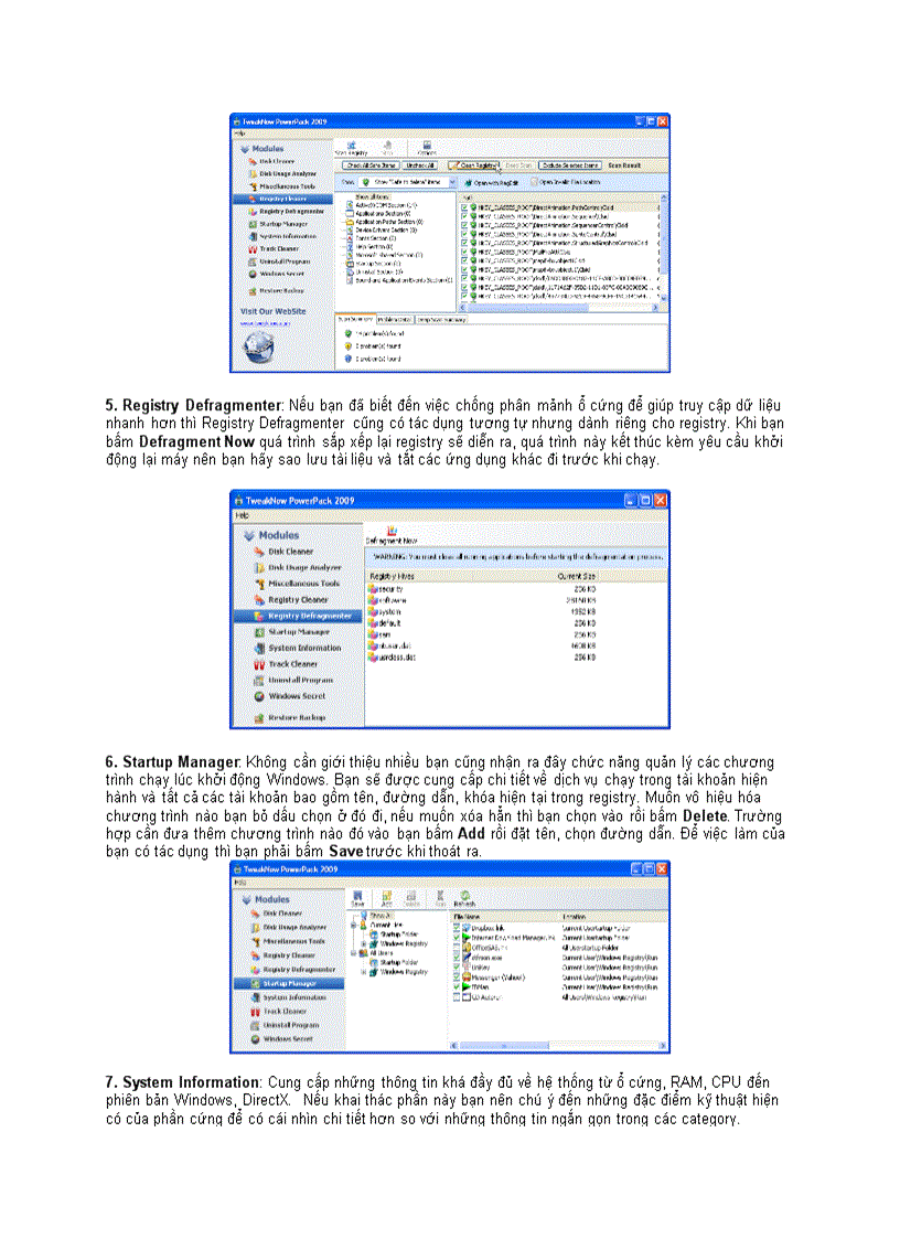 image for page TweakNow Powerpack 2009 Tối ưu hóa máy tính miễn phí