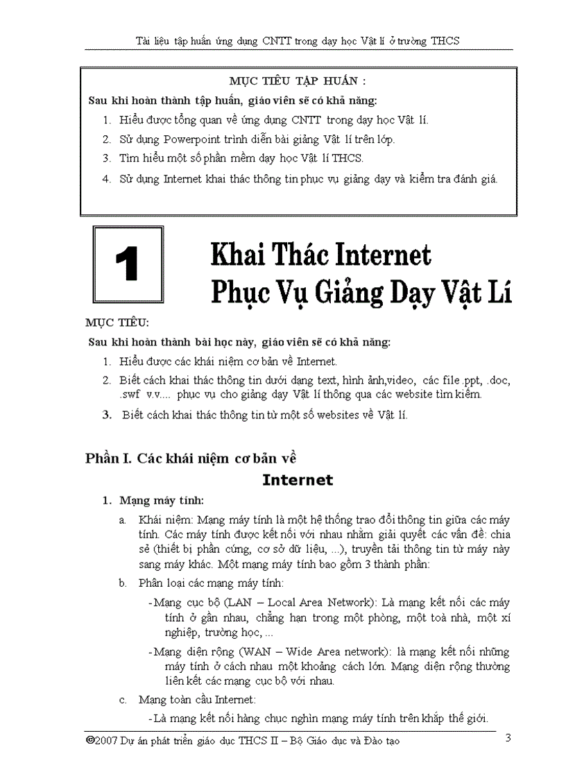 image for page Ung dung CNTT trong day hoc VAT lY THCS
