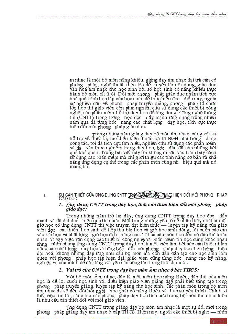 image for page Ứng dụng CNTT trong dạy Nhạc