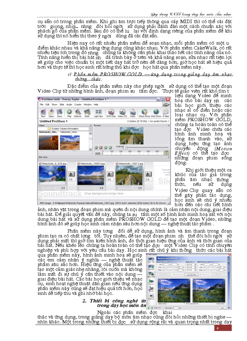 Ứng dụng CNTT trong dạy Nhạc