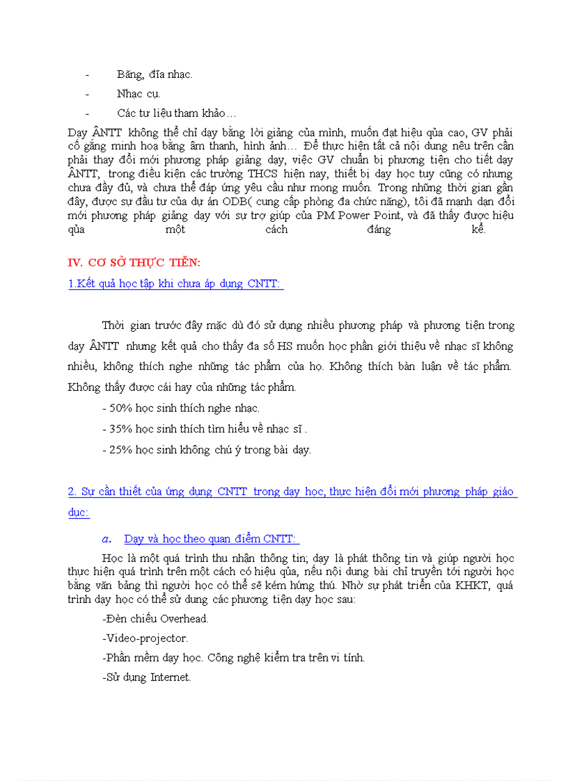 image for page Ứng dụng CNTT vào dạy môn nhạc