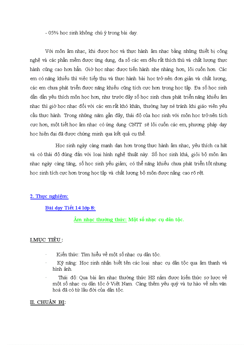 image for page Ứng dụng CNTT vào dạy môn nhạc