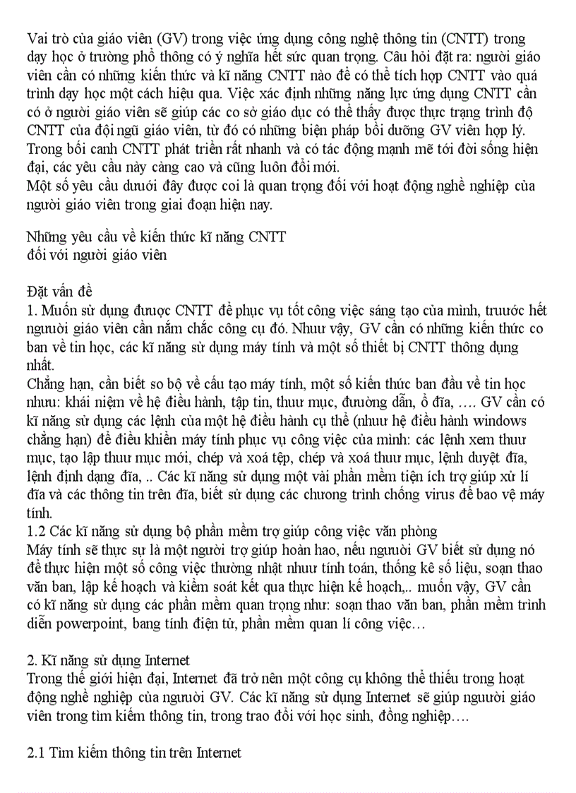 image for page Ứng dụng công nghệ thông tin vào giảng dạy