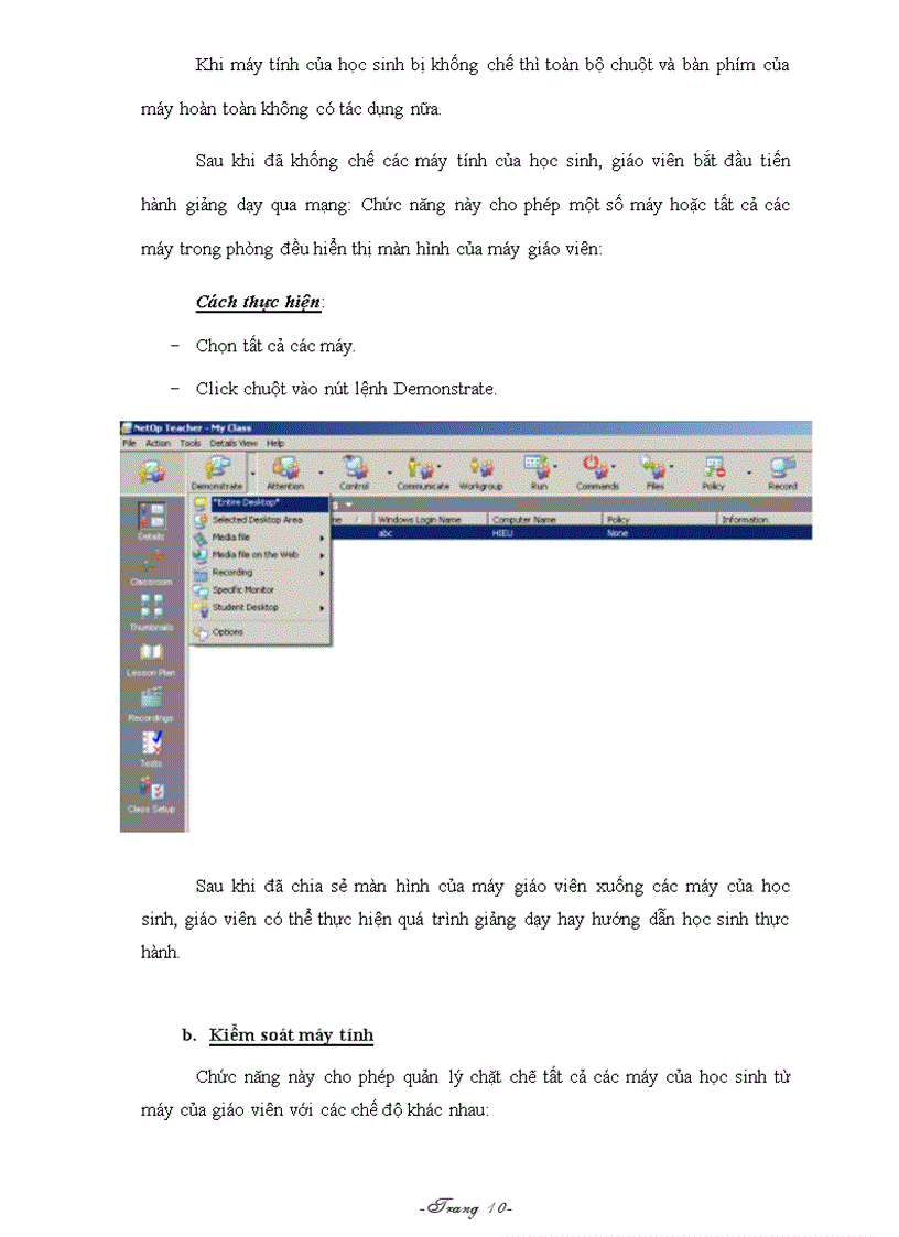 image for page Ứng dụng phần mềm netop school vào quản lý và giảng dạy thực hành môn tin học 12 trên phòng máy