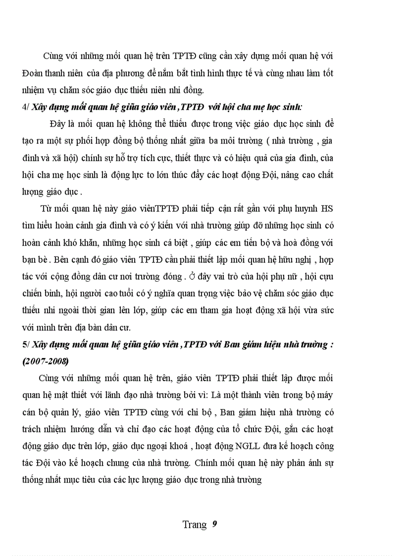 image for page Vai trò tổng phụ trách đội