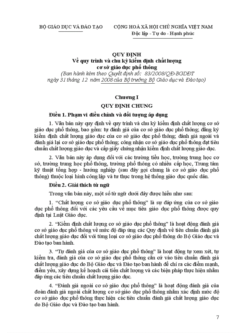 image for page Văn bản chỉ đạo Tự đánh giá GDPT