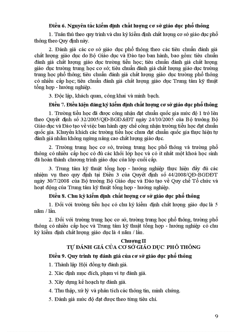 image for page Văn bản chỉ đạo Tự đánh giá GDPT