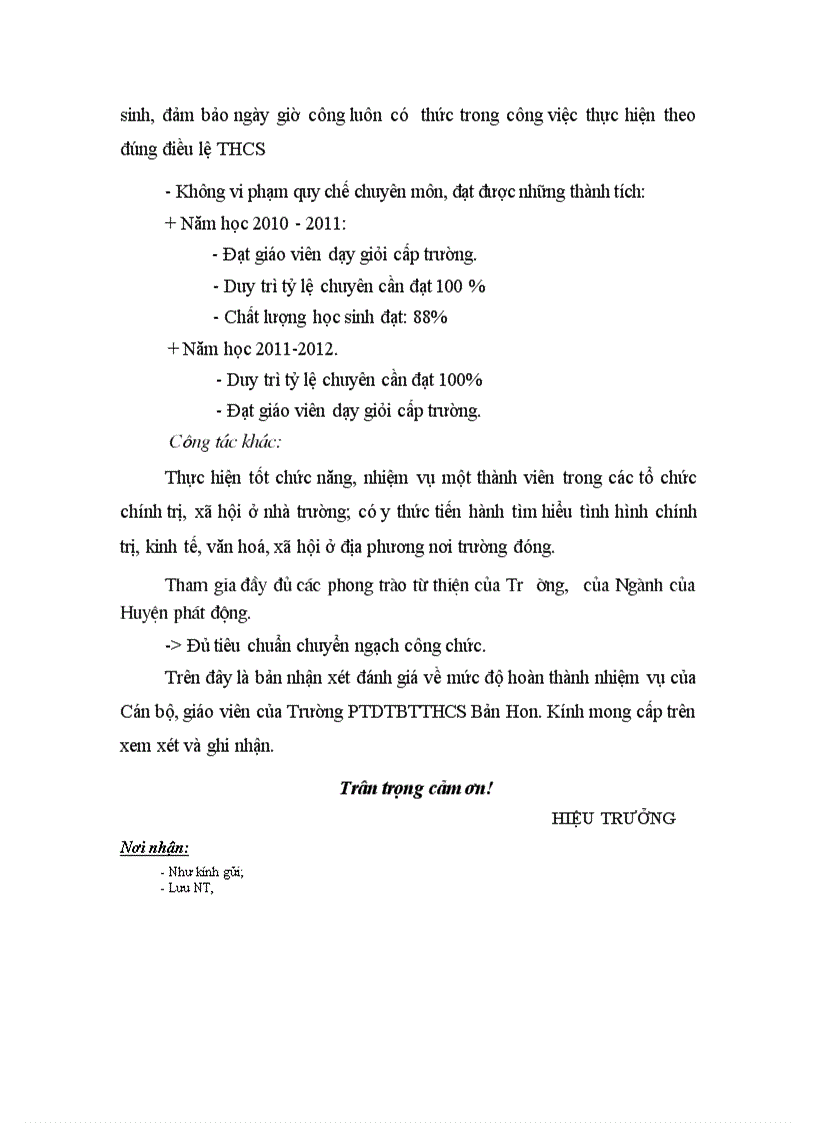 image for page Văn bản nhận xét chuyển ngạch