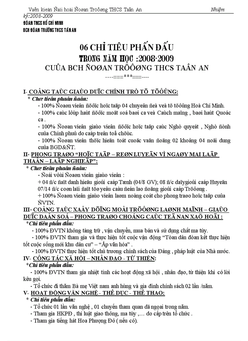 image for page Văn kiện đại hội Chi Đoàn nhiệm kỳ 2008 2009