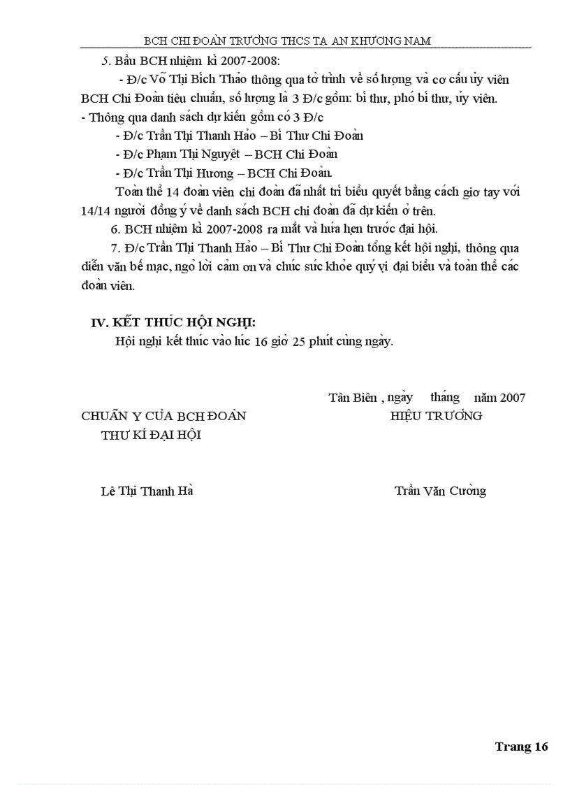 image for page Văn kiện đại hội chi đoàn trường học