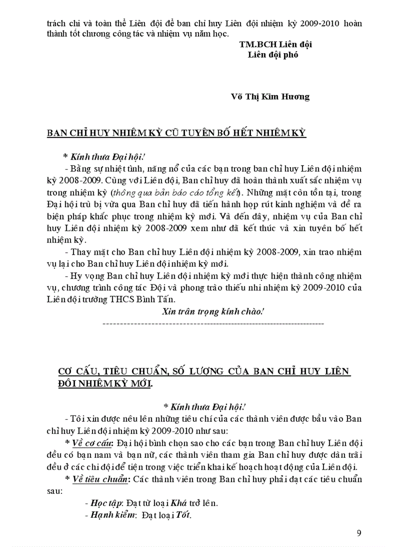 image for page Văn kiện Đại hội Liên đội năm học 2009 2010