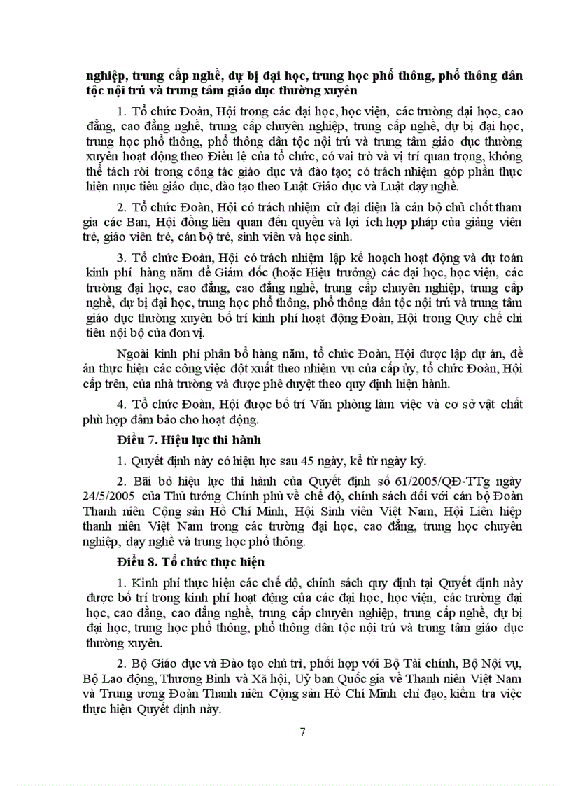 image for page Về chế độ chính sách đối với cán bộ Đoàn Thanh niên Cộng sản Hồ Chí Minh
