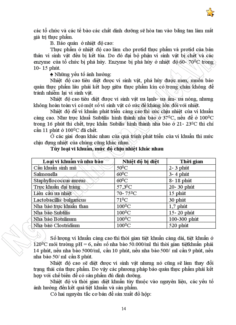 image for page Vệ sinh an toàn thực phẩm Bảo quản thực phẩm