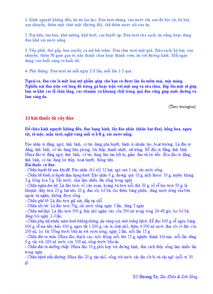 image for page Vị thuốc từ cây đào