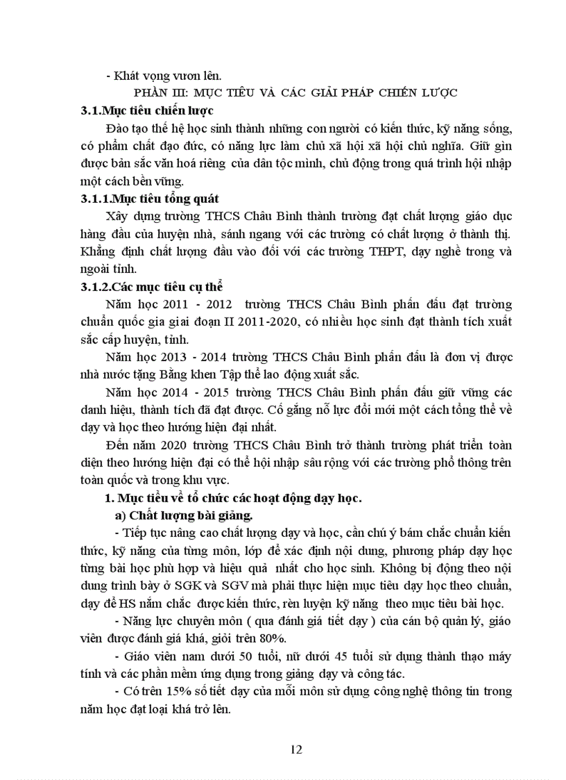 image for page Viết chiến lược tầm nhìn và KĐCL 2011 2012