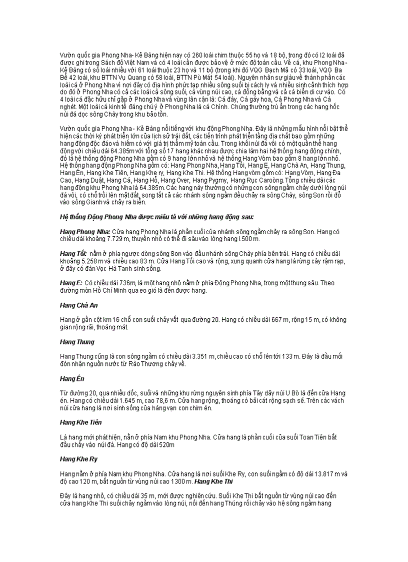 image for page Vườn quốc gia Phong Nha Kẻ Bàng