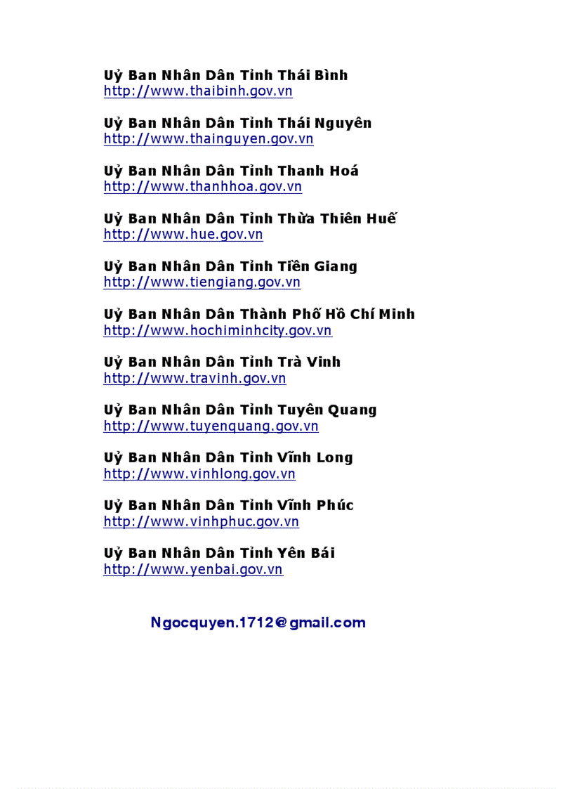 image for page Web các tỉnh trên toàn quốc