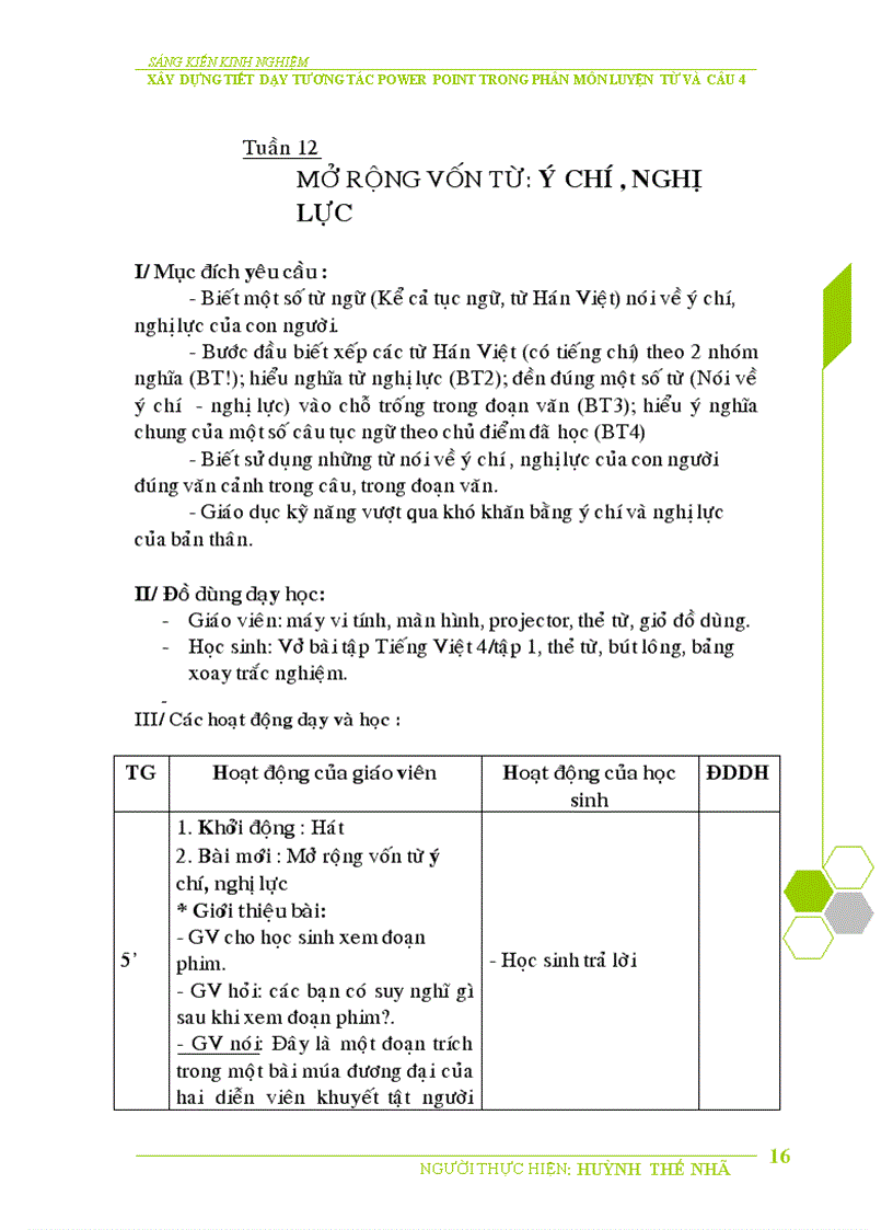 image for page Xây dựng tiết dạy tương tác PowerPoint trong phân môn luyện từ và câu 4