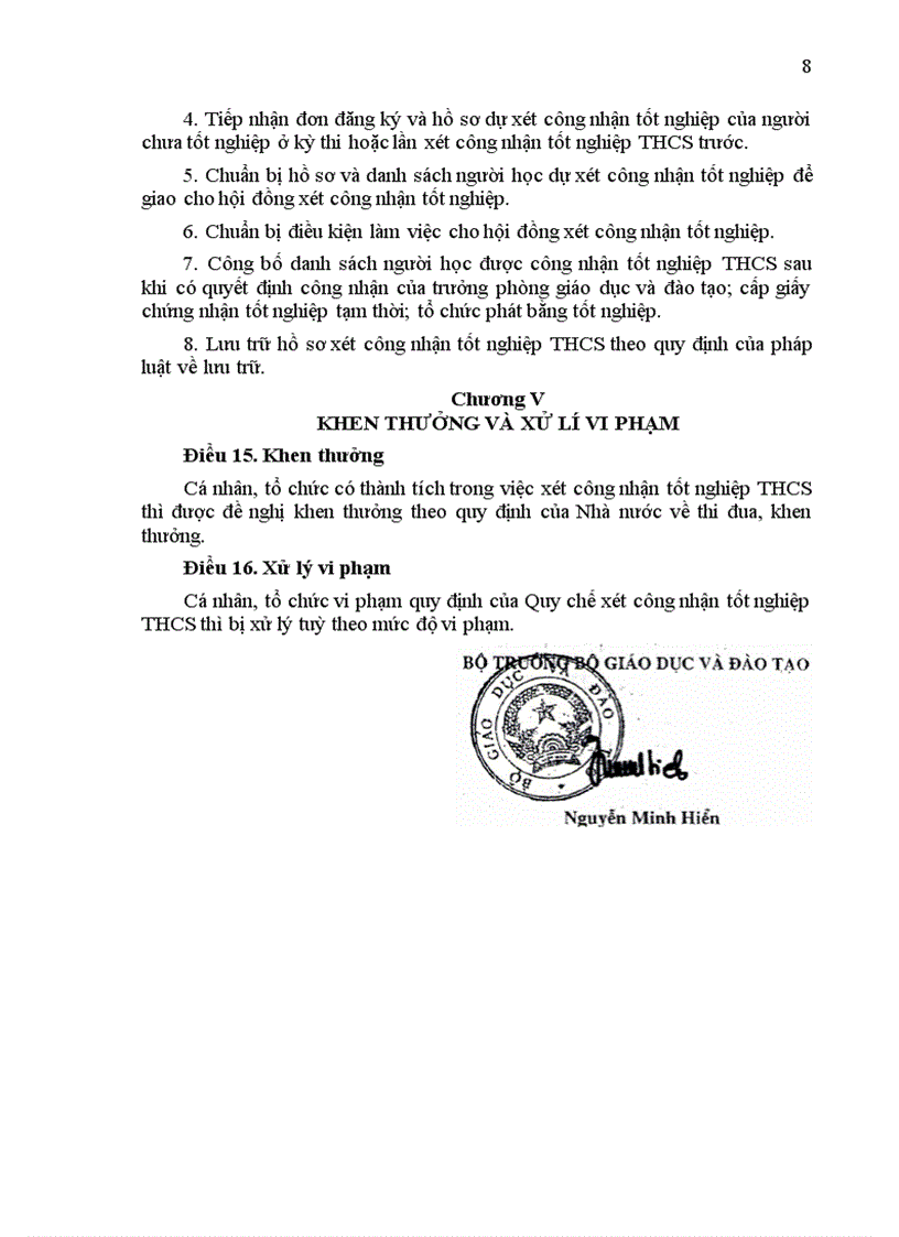 image for page Xét tốt nghiệp trung học cơ sở