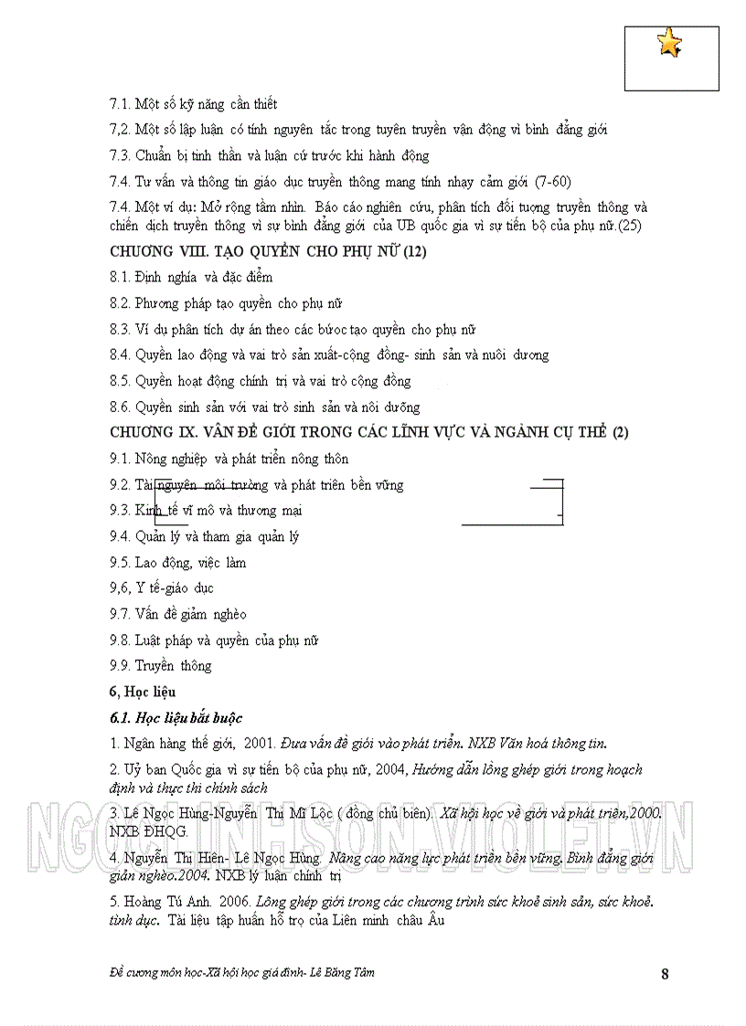 image for page XH học về Giới và Gia đình Lồng ghép giới