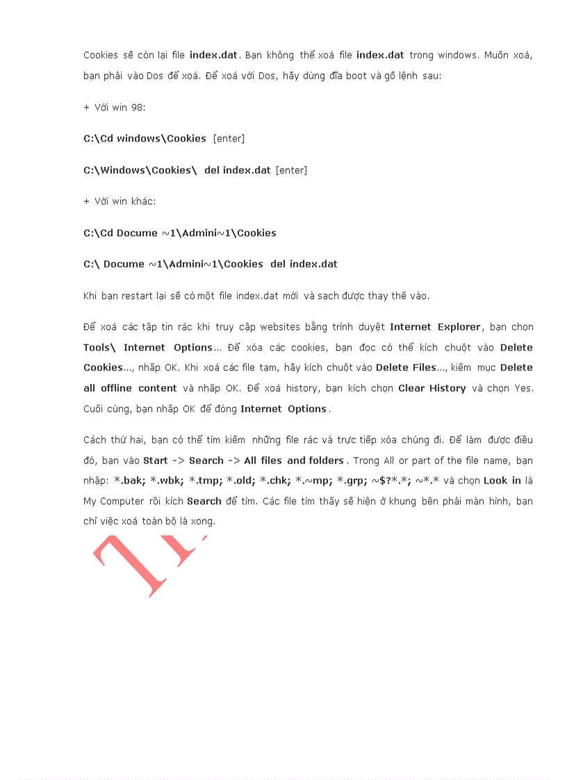 image for page Xoa file rac bang tay