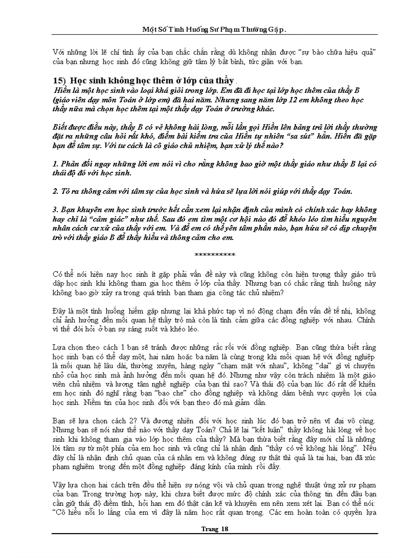 image for page Xử lí tình huống