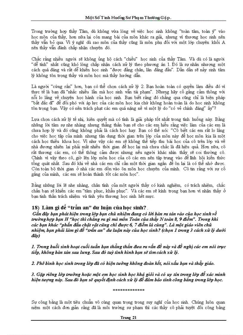 image for page Xử lí tình huống