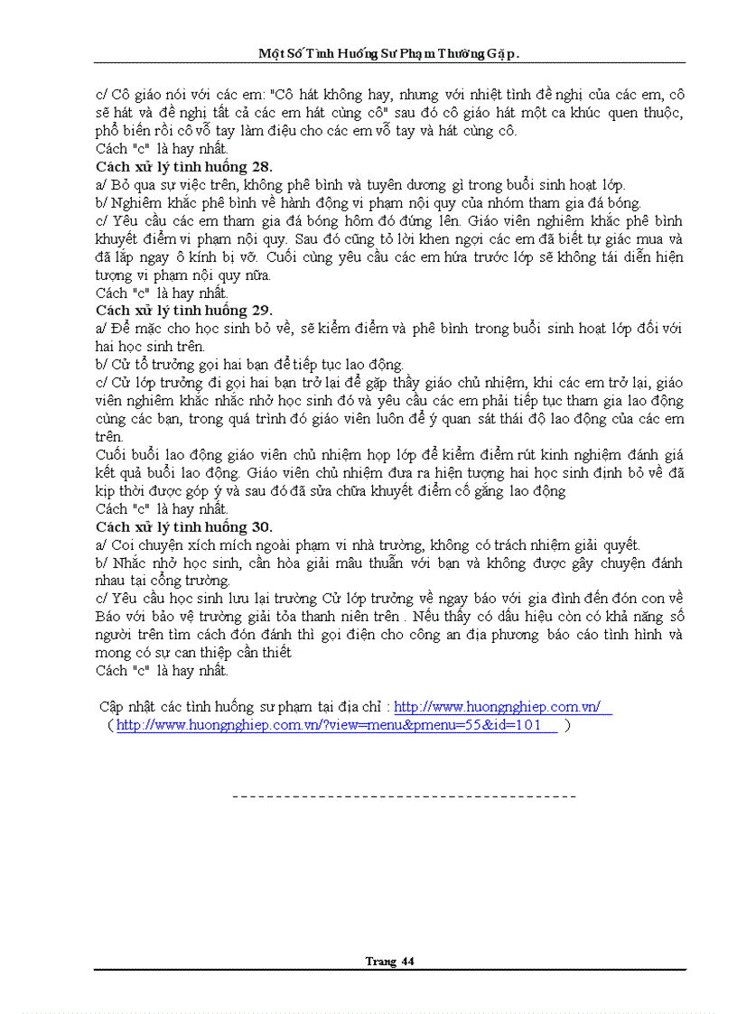 image for page Xử lí tình huống