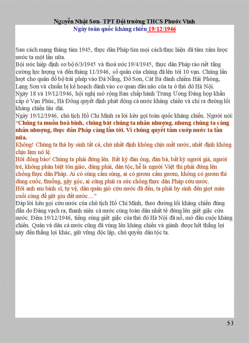 image for page Ý nghĩa các ngày chủ điểm