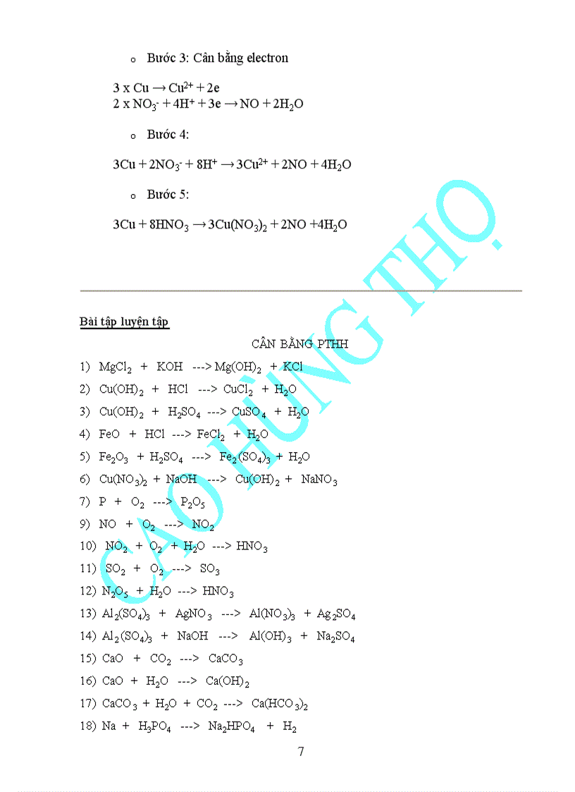 image for page 12 phương pháp cân bằng phương trình hóa học
