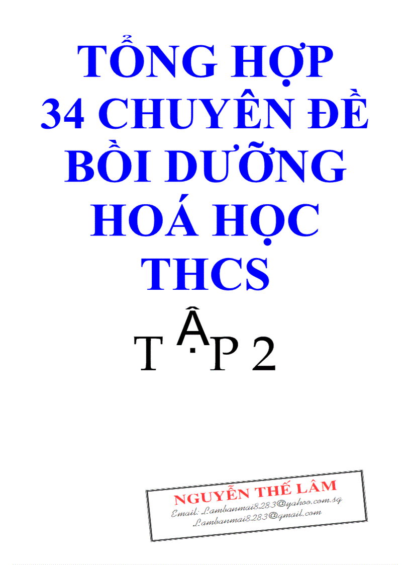34 chuyen de boi duong HSG Hoa THCS Phan 2