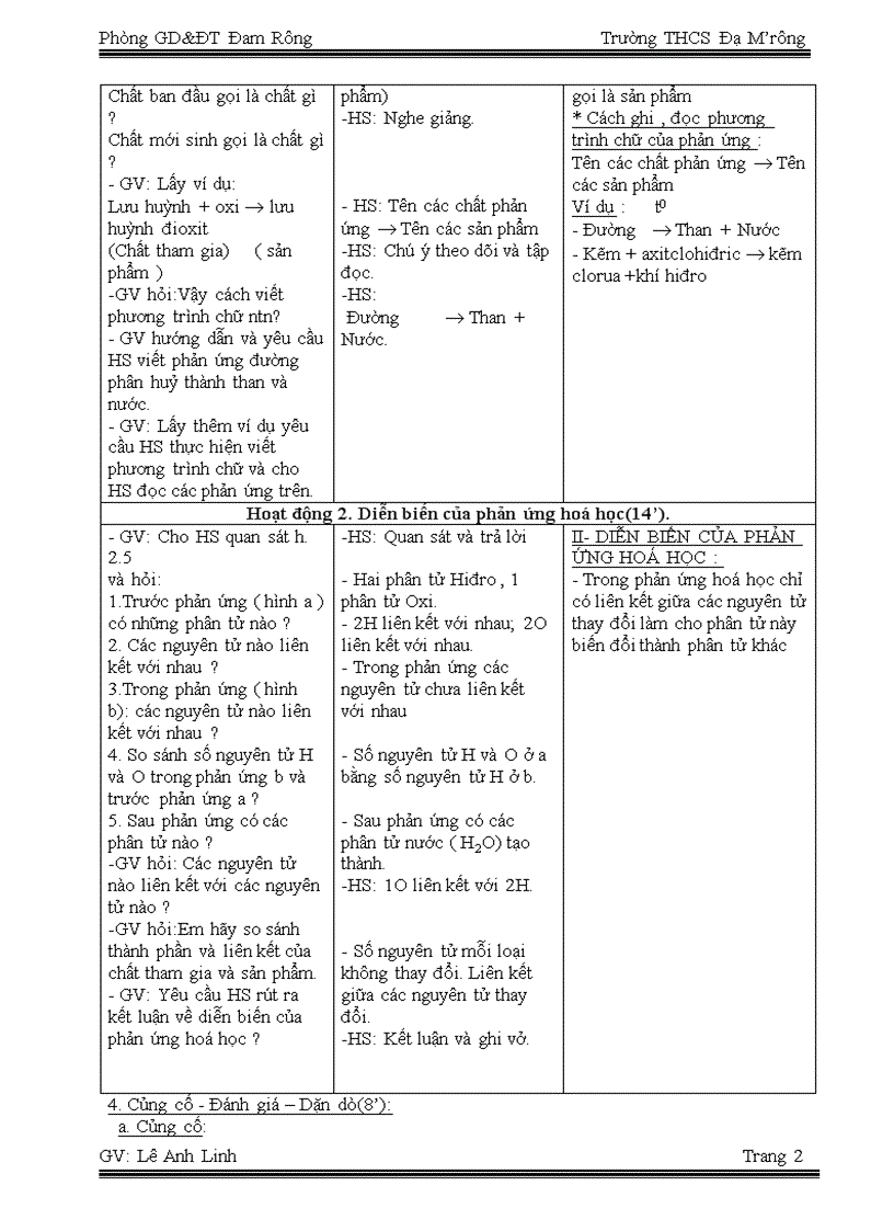 image for page Bài 13 Phản ứng hóa học