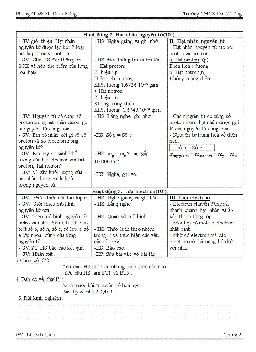 Bài 4 Nguyên tử