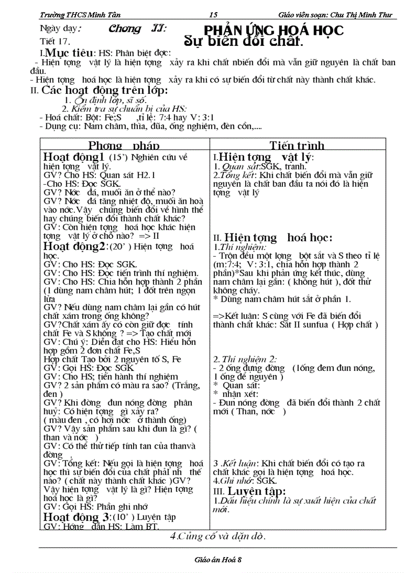 image for page Bài soạn hóa 8 rất hay