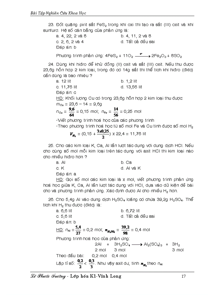 image for page Bài tập nghiên cứu trắc nghiệm HÓA 8