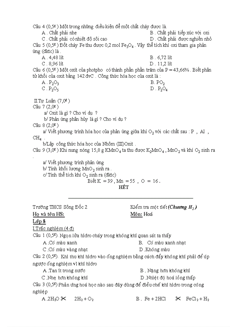 image for page Bộ Đề Hóa Hoch 8