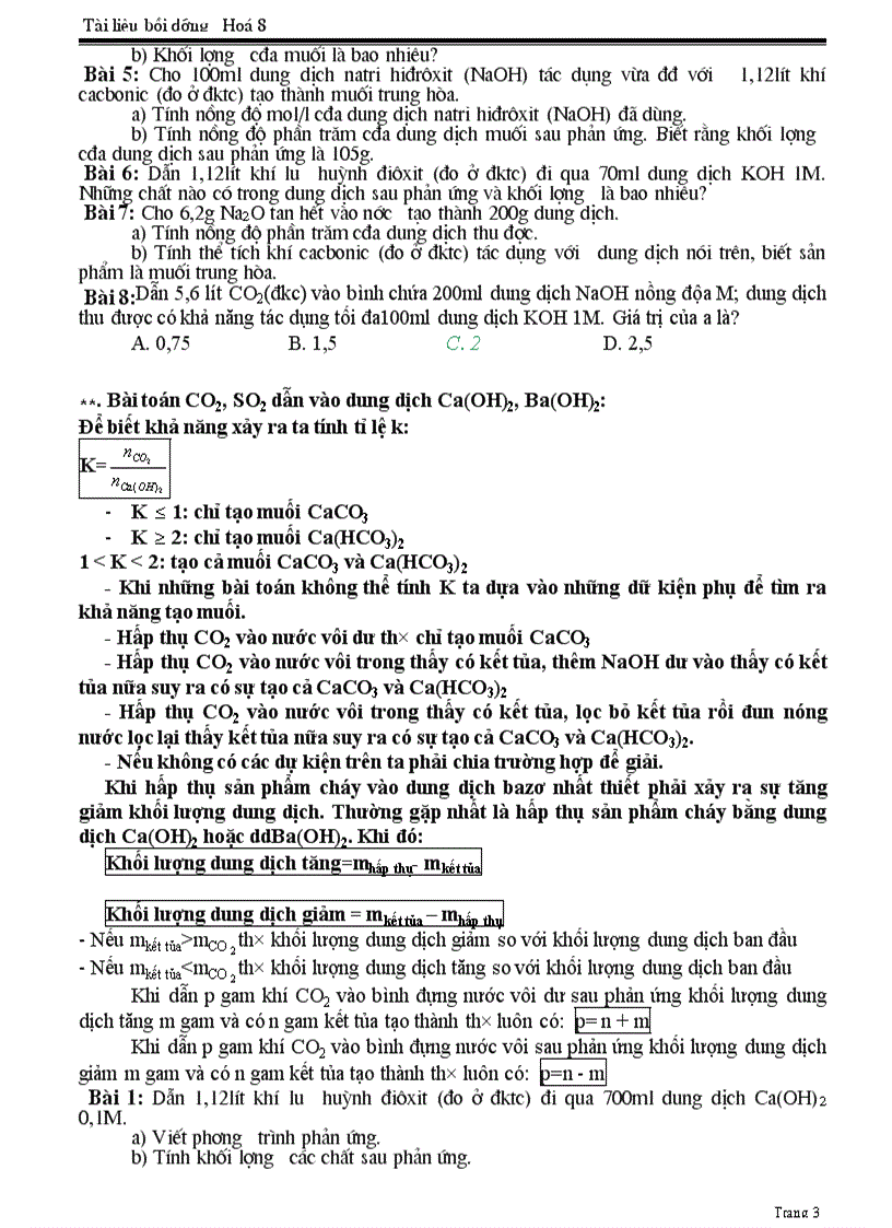 image for page Bổ trợ kiến thức hóa 8 phần II