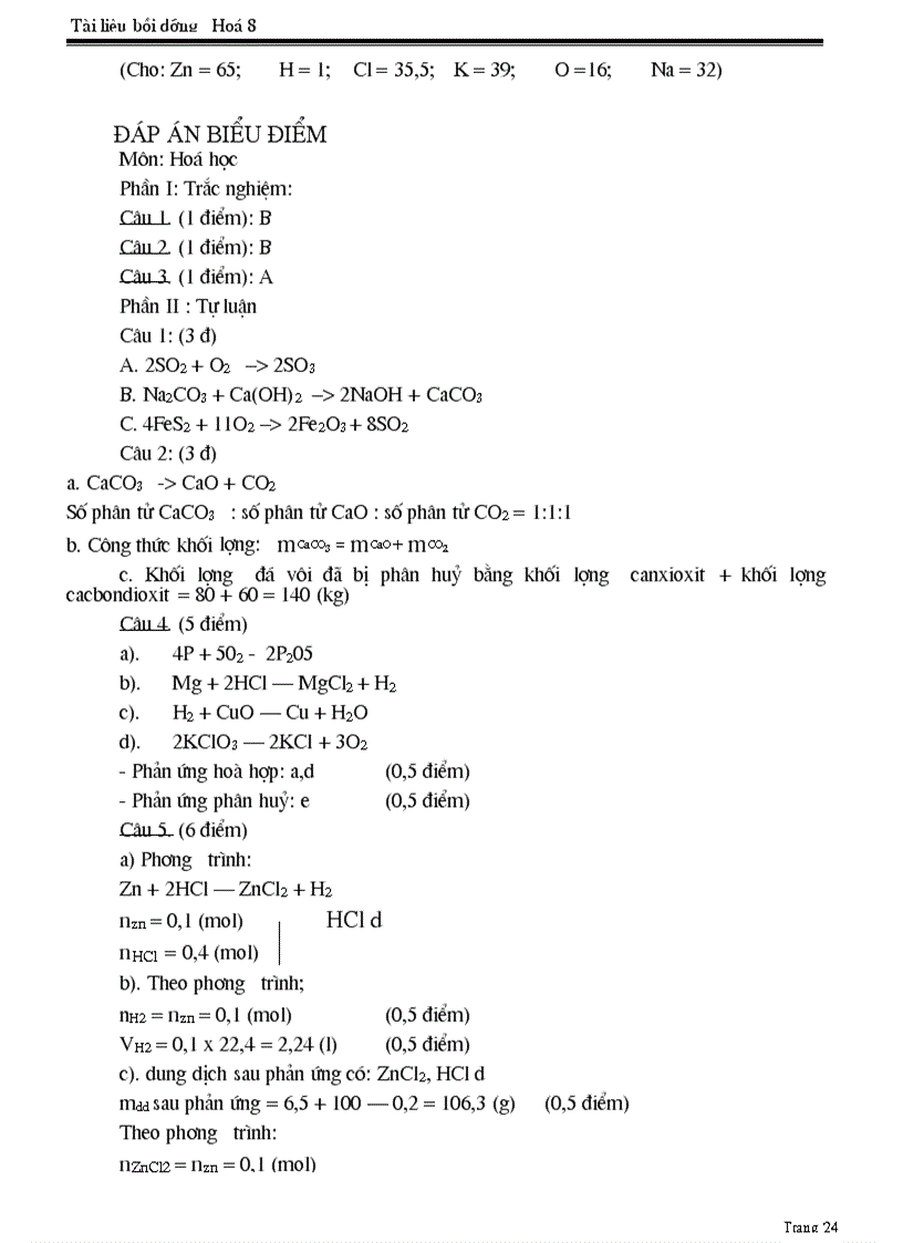 image for page Bổ trợ kiến thức hóa 8 phần II