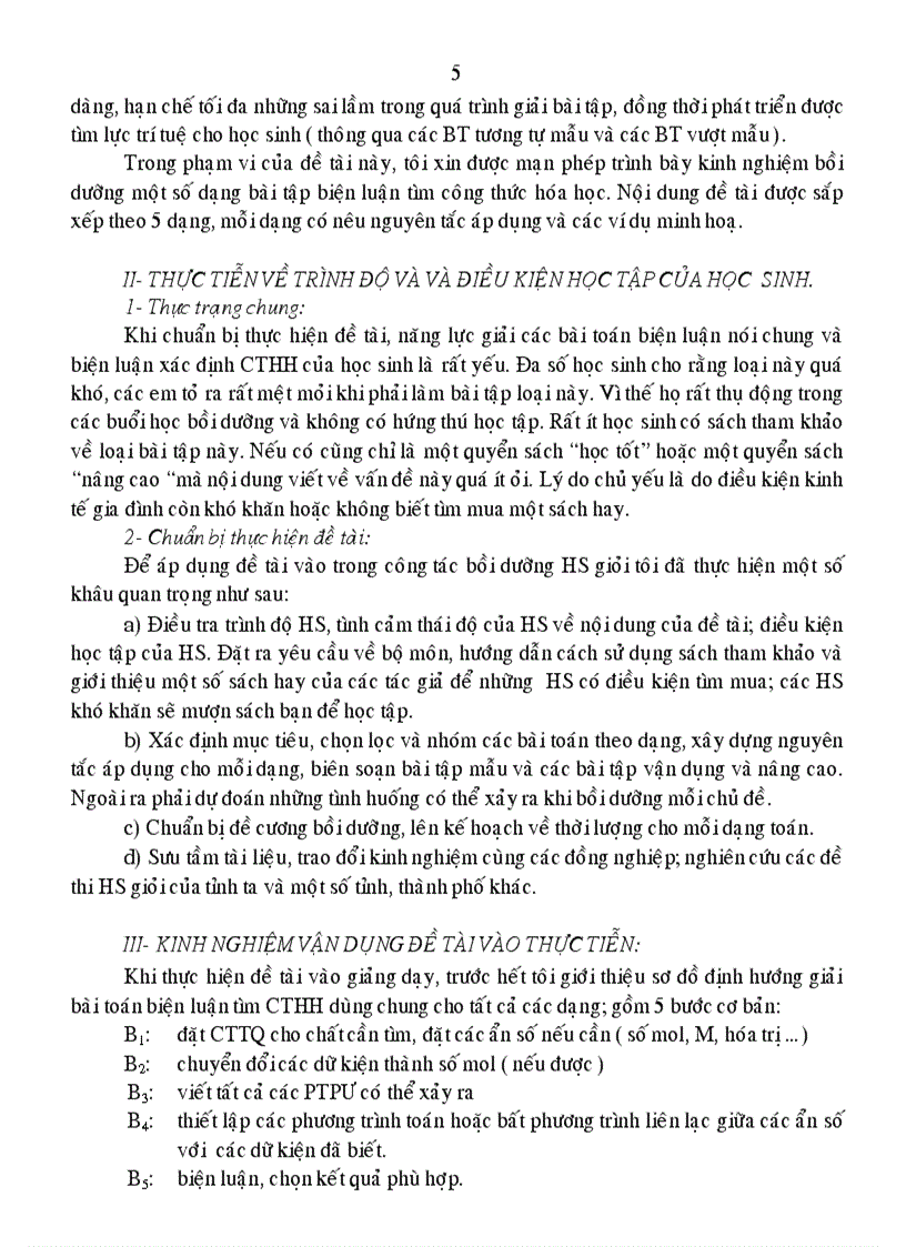 image for page Bồi dưỡng kỹ năng biện luận tìm CTHH cho HS giỏi