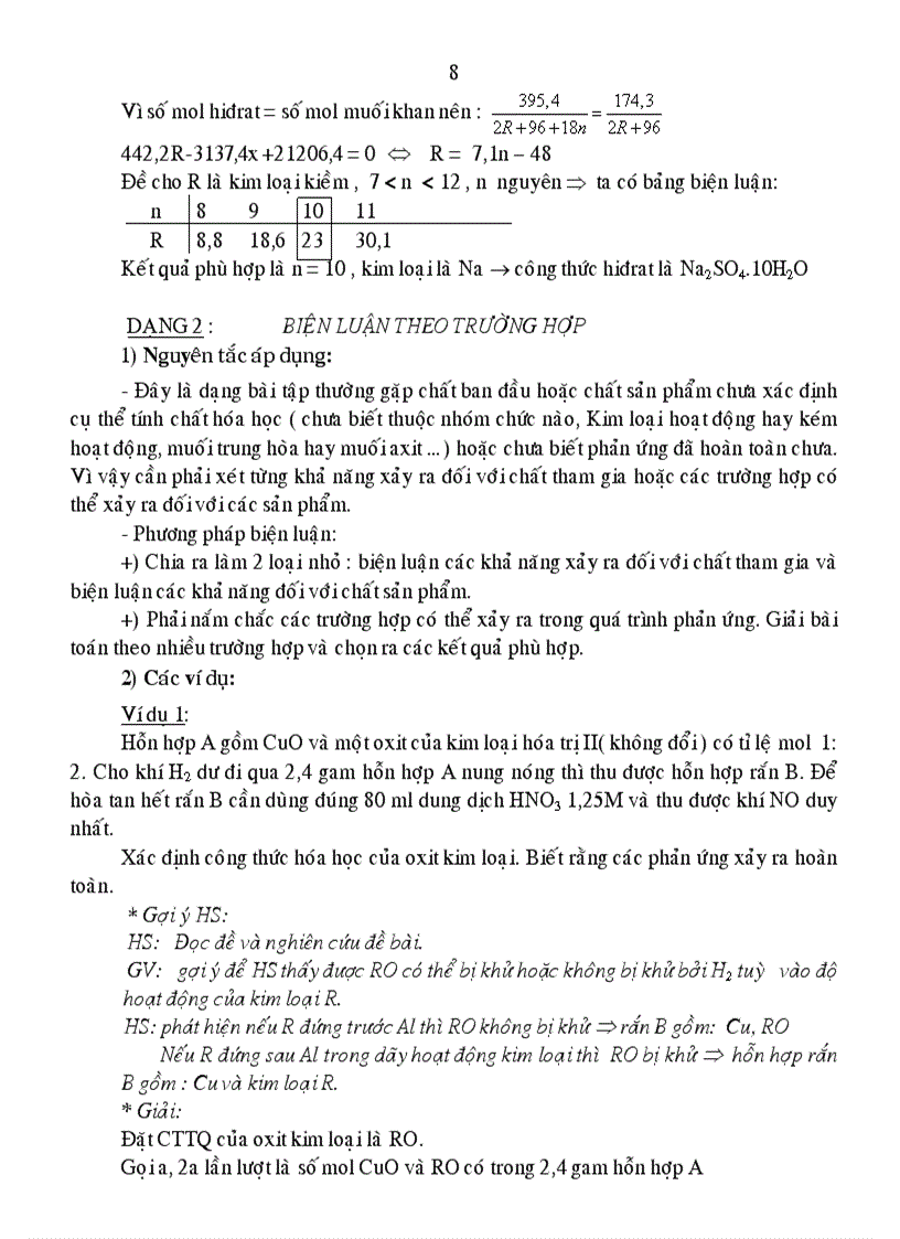 image for page Bồi dưỡng kỹ năng biện luận tìm CTHH cho HS giỏi