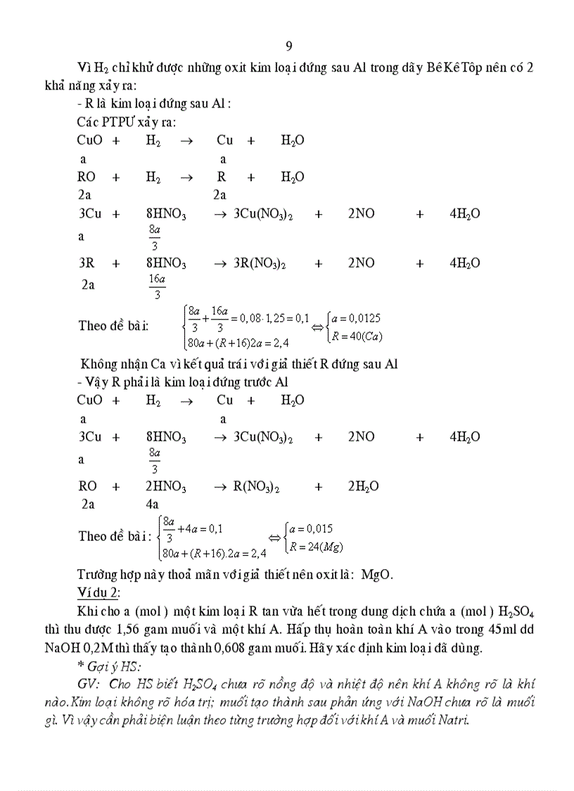 image for page Bồi dưỡng kỹ năng biện luận tìm CTHH cho HS giỏi