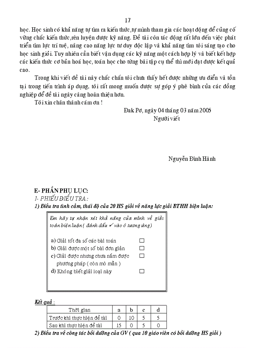 image for page Bồi dưỡng kỹ năng biện luận tìm CTHH cho HS giỏi