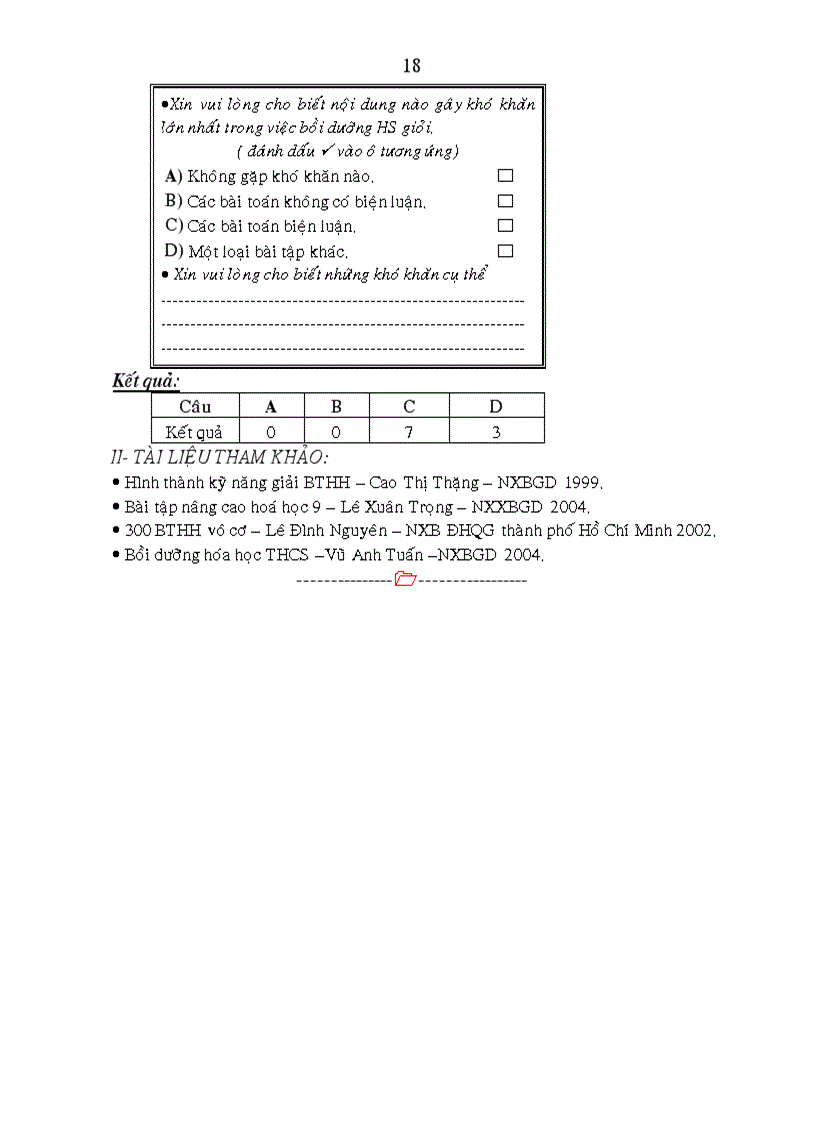 image for page Bồi dưỡng kỹ năng biện luận tìm CTHH cho HS giỏi