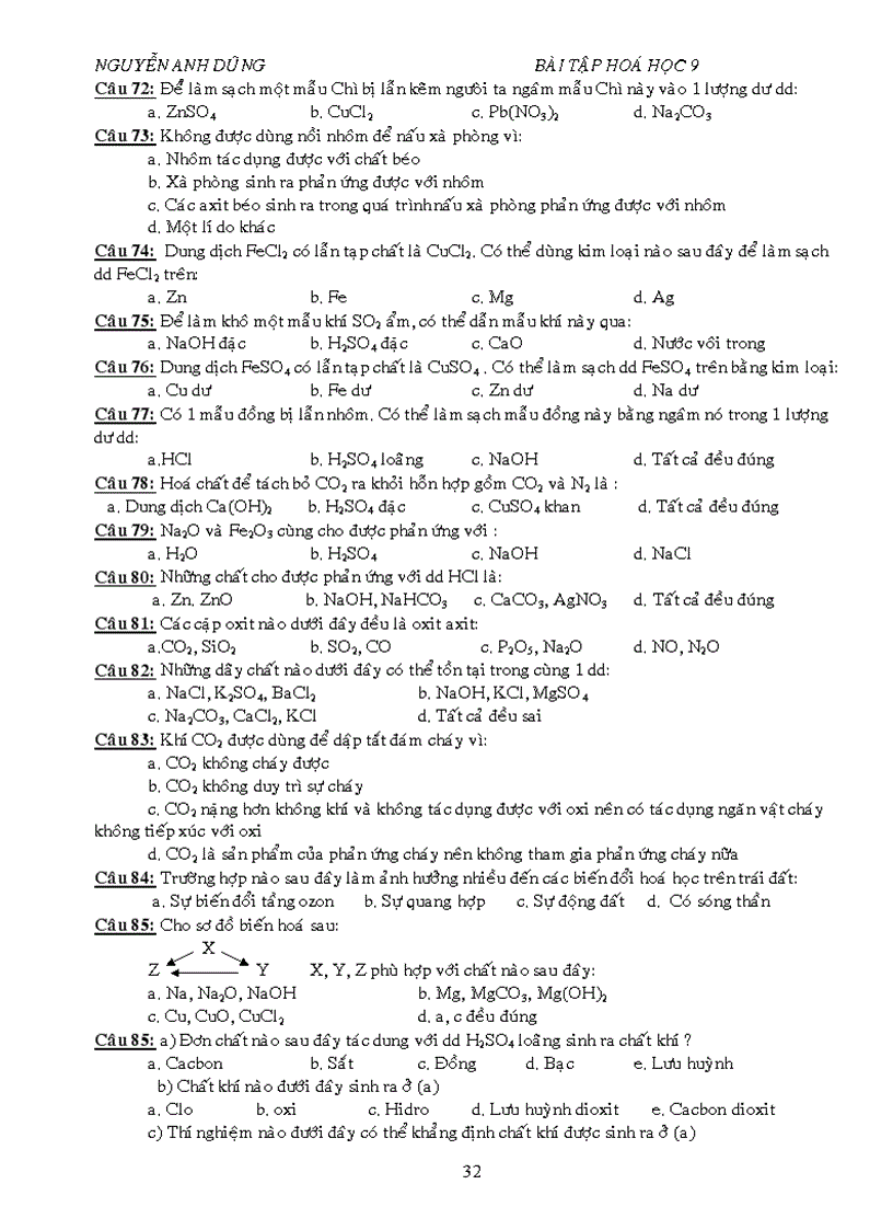 image for page BT trac nghiem tung chu de