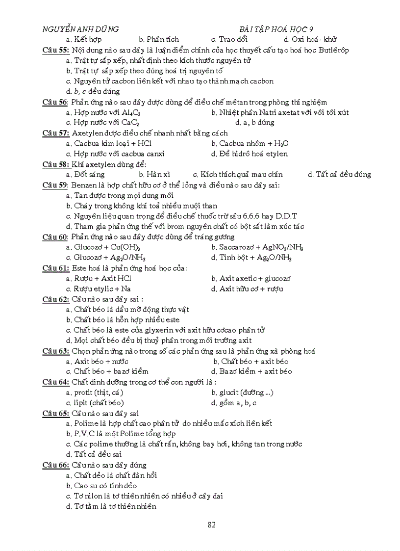 image for page BT trac nghiem tung chu de