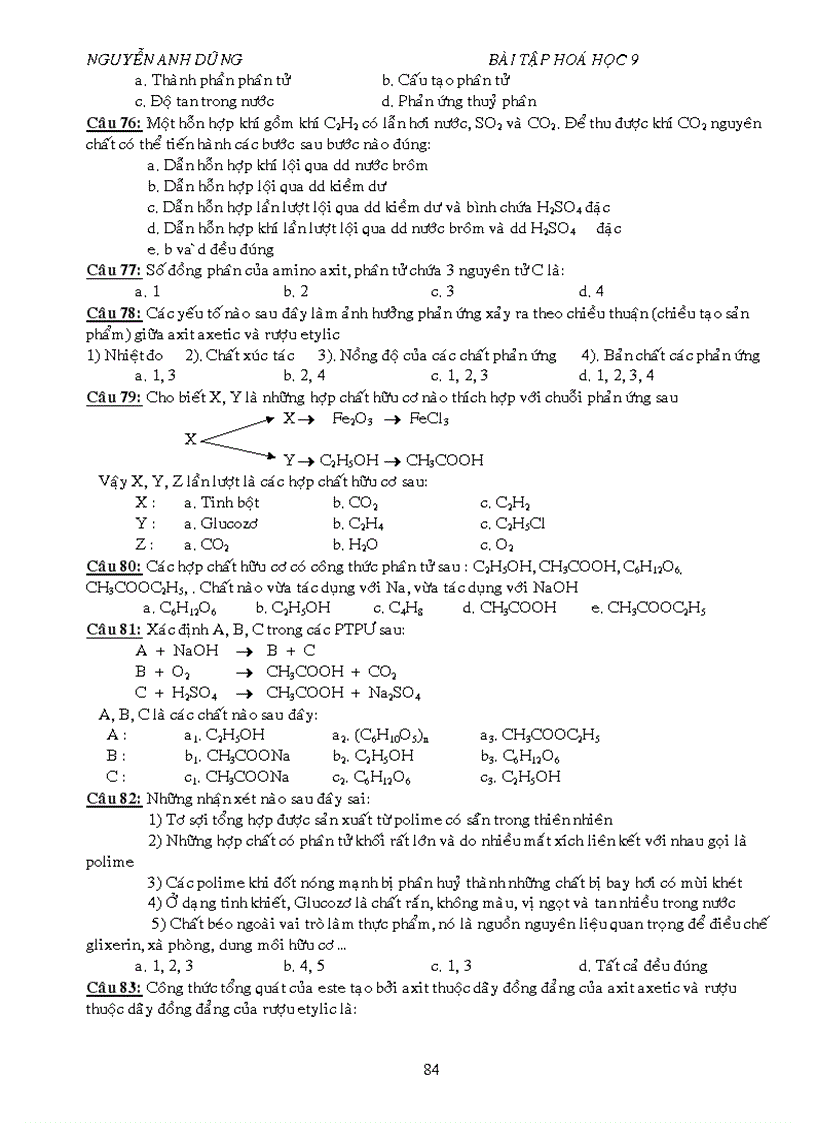 image for page BT trac nghiem tung chu de